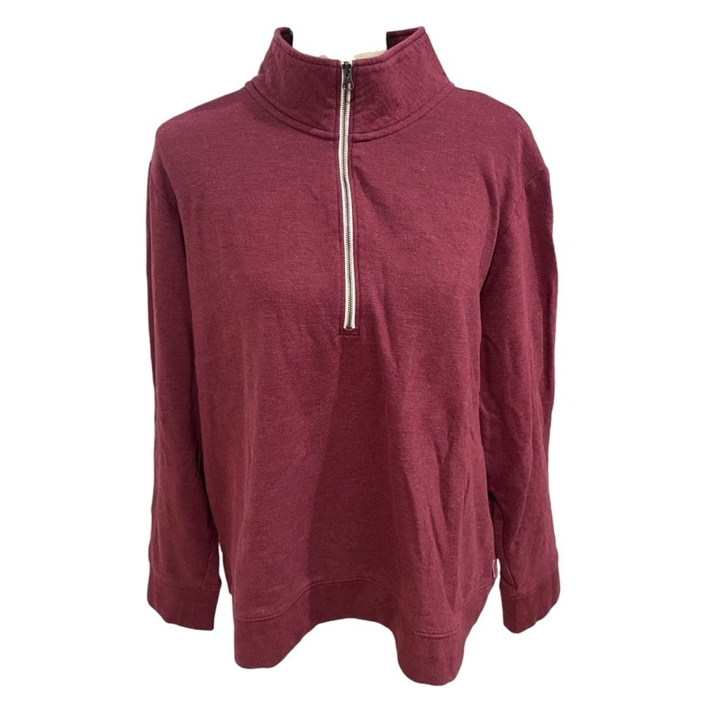 Eddie Bauer Women’s Quarter Zip Pullover Sz 2XL Garnet Red